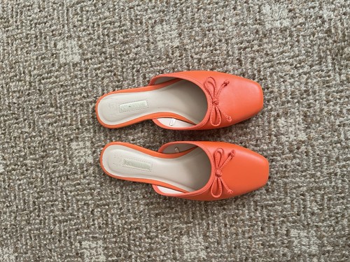 Ladies orange mules - ladies,