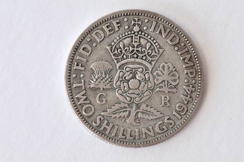 1944 george two shilling - george,