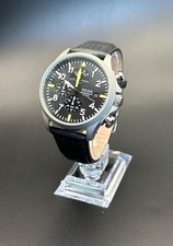 Pulsar Retrograde Chronograph Mens Watch with Leather Strap