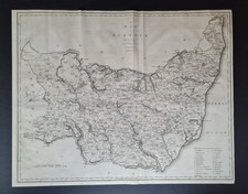 Antique 1789 map - Suffolk from Best Authorities - John Cary - Large