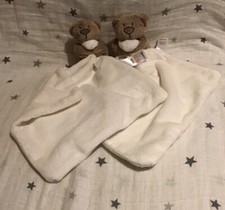 Asda George Teddy Bear Cream Comforter Plush Soft Toy  X 2