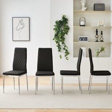 Dining chairs set faux - 4,