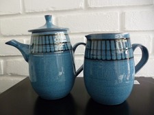 Wellhouse Pottery Coffee Pot & Large Jug Paignton Devon Vintage
