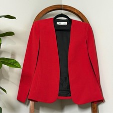 Zara SMALL Red Blazer Cape