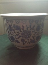 Large 10"D/7.5"H Chinese Blue