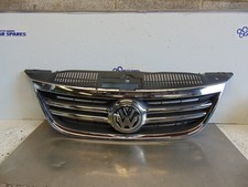 VW Tiguan Front Grill 5N Pre Facelift 07-11 Grille Matt Black Chrome Badge