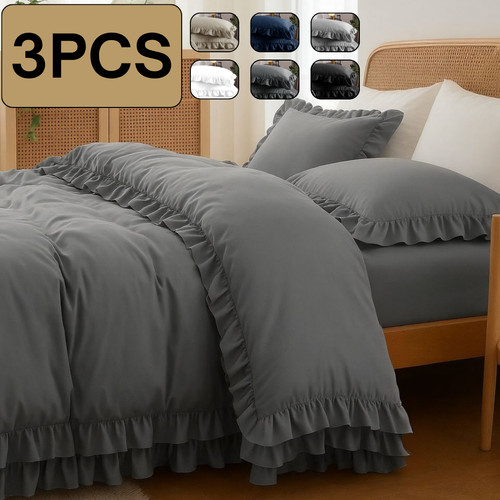 Ruffle borders frilled duvet - ruffle,