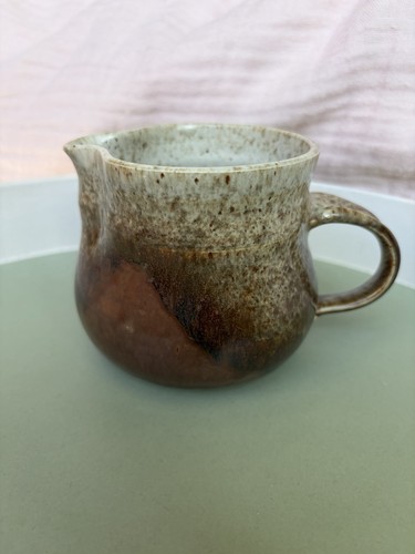 Handmade jug brown speckled - jug,