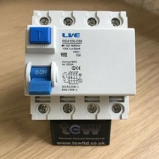 Live Electrical 4 Pole RCD 100