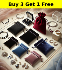 12pcs UK Soft Velvet Drawstring Gift Bags Wedding Jewellery Party Pouch Bag P071