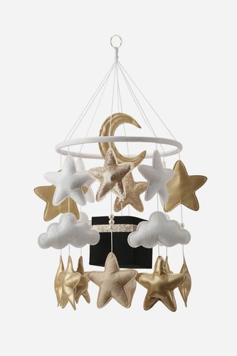 Islamic baby mobile gold moon - islamic,