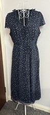 M&Co Ladies Navy Mix Spotty