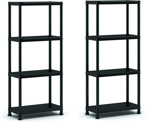 Set shelves 4 black - set,