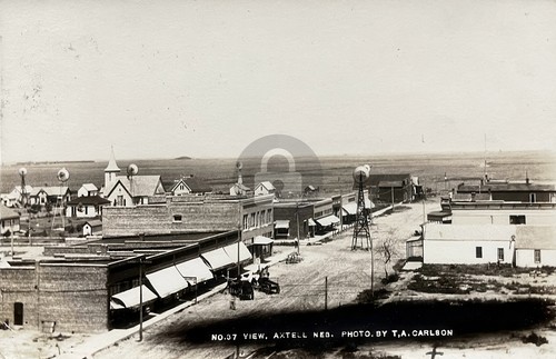 Axtell nebraska birdseye town - axtell,