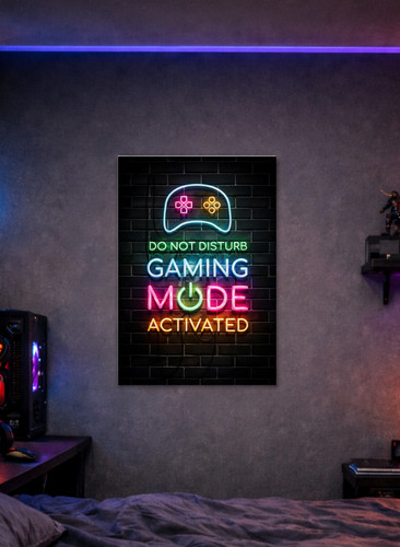 Gaming mode activated neon - gaming,