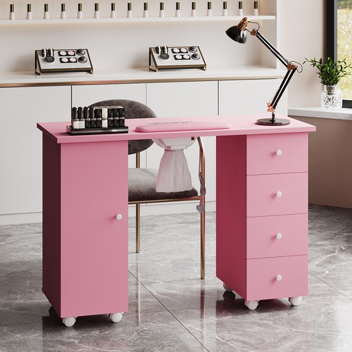 Pink manicure table technician - manicure,