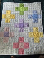 Handmade Patchwork Cot Quilt