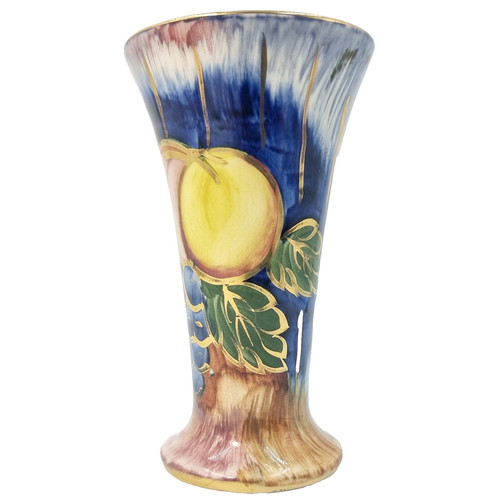 Glazed gilt vase oldcourt ware - vase,