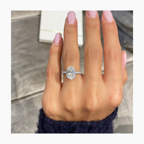 Diamond engagement ring oval - diamond,