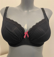 Miss Mandalay Layla Black Underwired Full Cup Bra Unpadded Balcony Semi Sheer