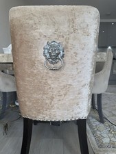 2 Velvet Dinning Chairs In Cream Colour
