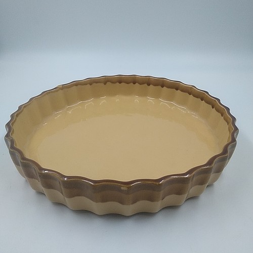 Vintage beige brown flan - vintage,