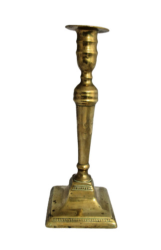 18th century brass candlestick
