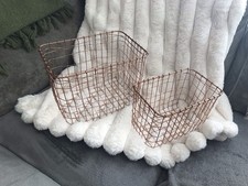 Copper Wire Baskets 2 (different Sizes), For Loads Of Uses, Great Condition