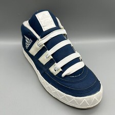 Vintage 1996 075103 Adidas Originals Adimatic Mid Blue Skater Shoes Uk 9.5
