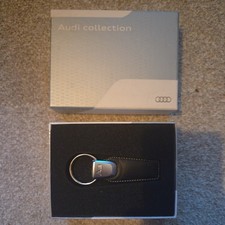  Audi A8 Black Leather Keyring