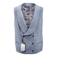 M&S COLLECTION Wool Rich Tweed Double Breasted Waistcoat RRP £70.00