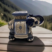  Vtg Oriental Ceramic Elephant