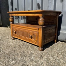 Ercol Warwick Drop Leaf Table TV Stand Solid Wood Home Furniture Vintage Decor