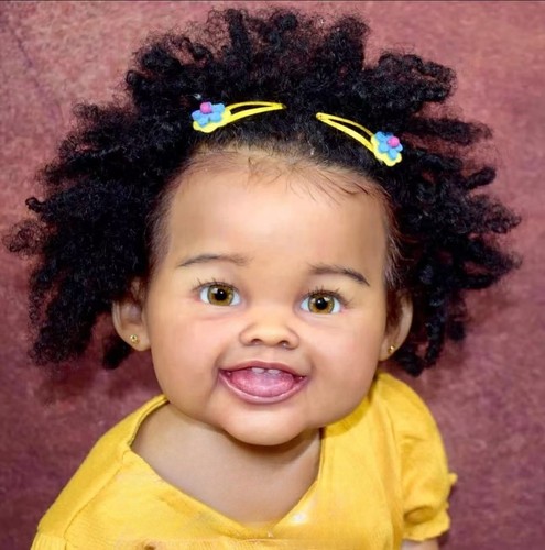28inch reborn doll rooted afro - reborn,