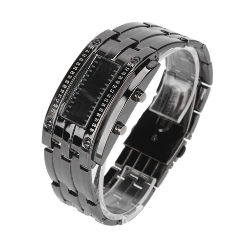 Led watch unique binary - led,