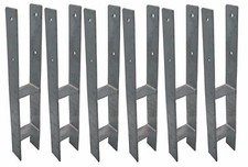 6 Pieces H-Anchors Post Holders Galvanized 101 / 600 Mm H-Beams Post Anchors