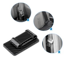 1X Carbon Fibre Car Interior Seat Belt Holder Stabilizer Limiter Clip Accessorie
