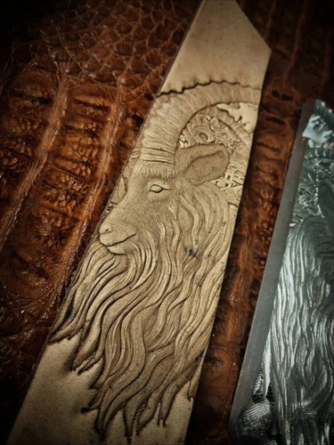 Antelope leather carving - 3d,