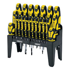 Draper 16824 Screwdriver & Bits Set Soft Grip c/w Stand Plain PH PZ TX-STAR 47pc