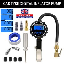 200PSI LCD Air Compressor Digital Tyre Inflator Tire Pressure Pump Tester 4 Unit
