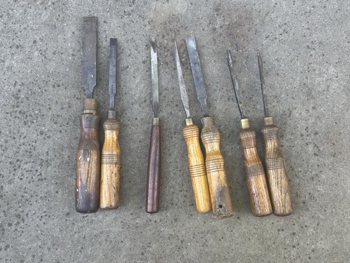 Vintage wood carving chisels - vintage,