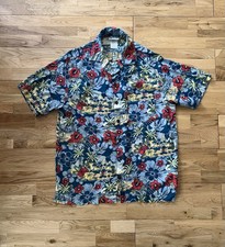 Official Disney Parks Mickey Mouse Short Sleeve Hawaiian Shirt Size Medium