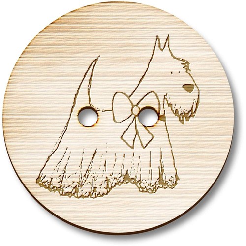 Scottie dog with - dog, bow'