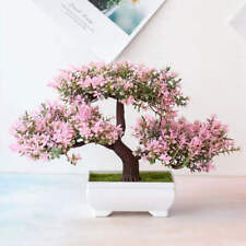 Artificial Plants Bonsai Small Tree Pot Fake Plant Flowers Potted Ornaments For
