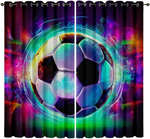 Fashion football curtains kids - curtains,