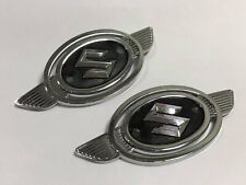 Suzuki A50 AS50 1970-1974 70-74 CHROME BADGE EMBLEM FUEL GAS TANK   A Pair