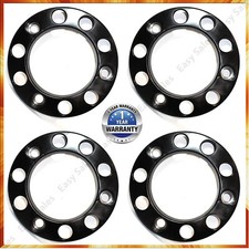 4 x 22,5" Truck Wheel Bolt Cover Universal Wheel Trims Trailer Plastic Black