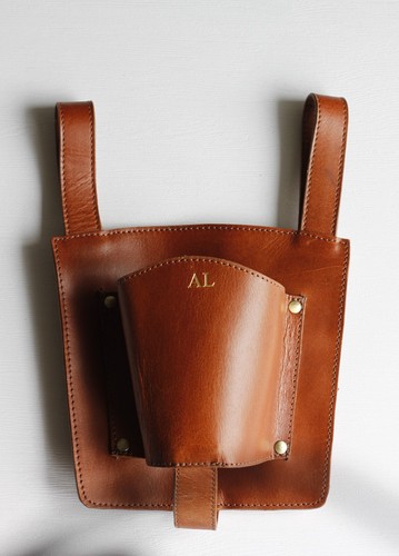 Genuine leather bike coffee - leather,