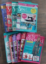 10 SEW INSPIRED Magazines, Issues 1-9 & 12 (Debbie Shore) +Teddy & Dress Pattern