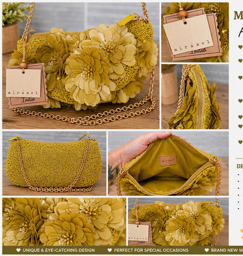 Mirasol india floral clutch - mirasol,